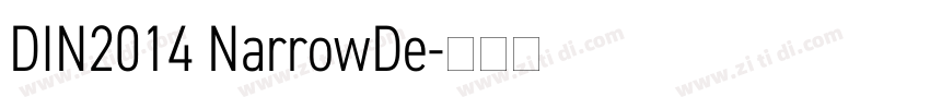 DIN2014 NarrowDe字体转换